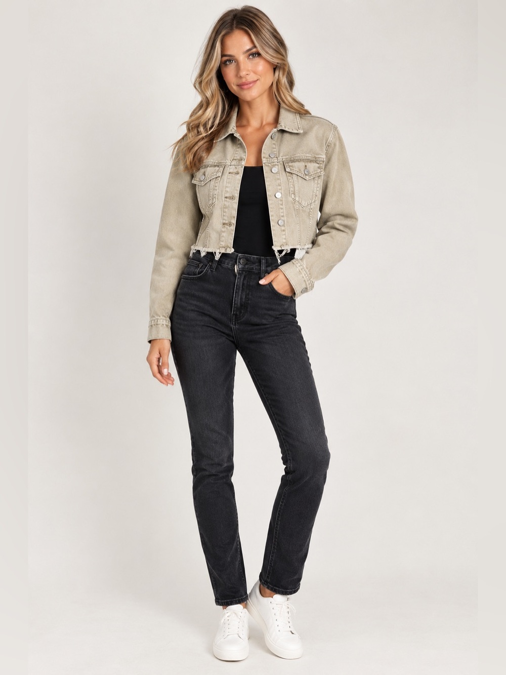 Old Navy Beige Jean Jacket